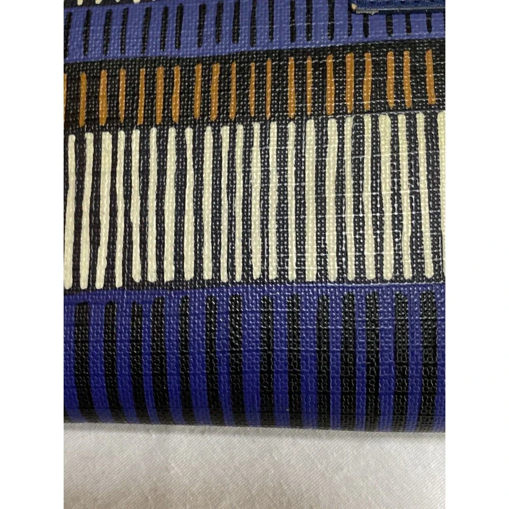 Fossil zip wallet Clutch blue Multi Color pattern card holder change pocket